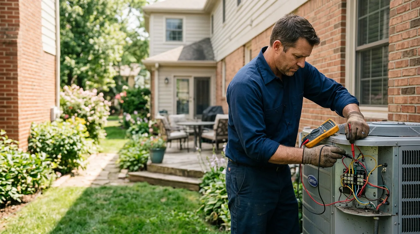 HVAC technician working near Petersburg, MI